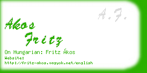 akos fritz business card